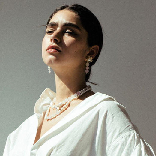 北京仓｜ANITA BERISHA-Pastel Daisies-花朵 玉石 珍珠 耳环（不对称）［美国设计师］ 商品图4