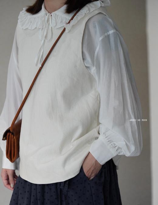 ROBE de PEAU复古白/黑色2ways马甲 商品图6