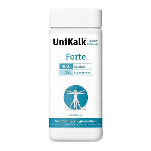 [丹麦]新Unikalk佑咔克成人特优钙片180粒. NEW!Unikalk Forte 180stk. 商品图0