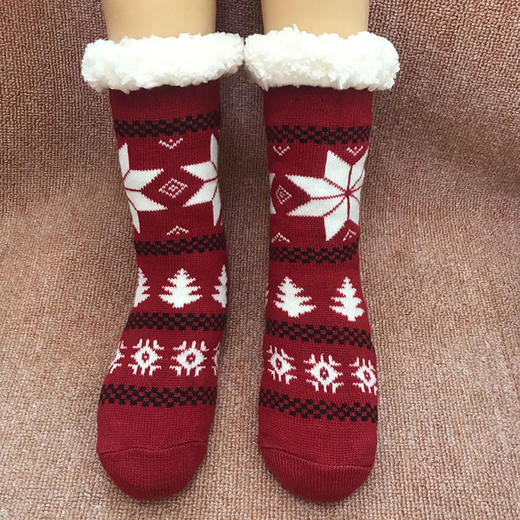 特厚地板袜大人毛线袜产后加厚秋冬季保暖家居孕妇女睡眠月子袜 商品图7