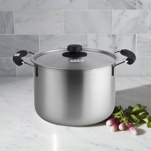 日本原产YOSHIKAWA燃气电磁炉用不锈钢深型双柄锅 商品图0