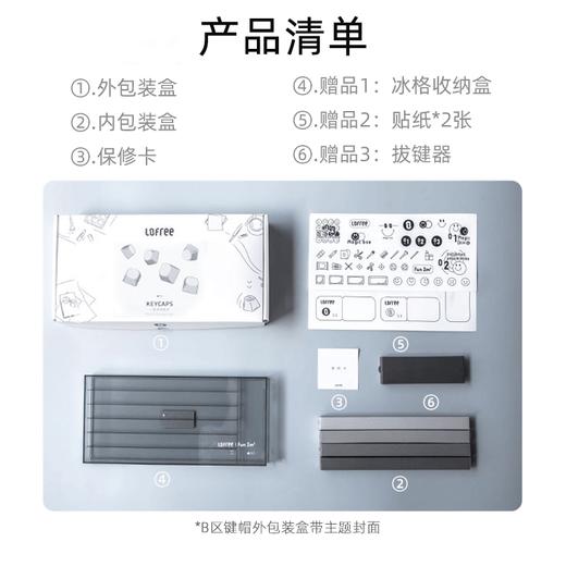 洛斐小翘-A区键帽套装 机械键盘电脑 商品图4