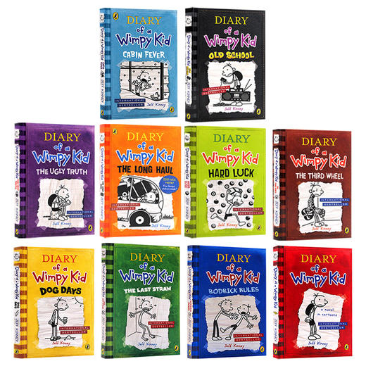 小屁孩日记英文版 英文原版小说全套 Diary of a Wimpy Kid 1-10册 课外读物章节书 英语幽默儿童漫画 美国初中小学生故事书 商品图2