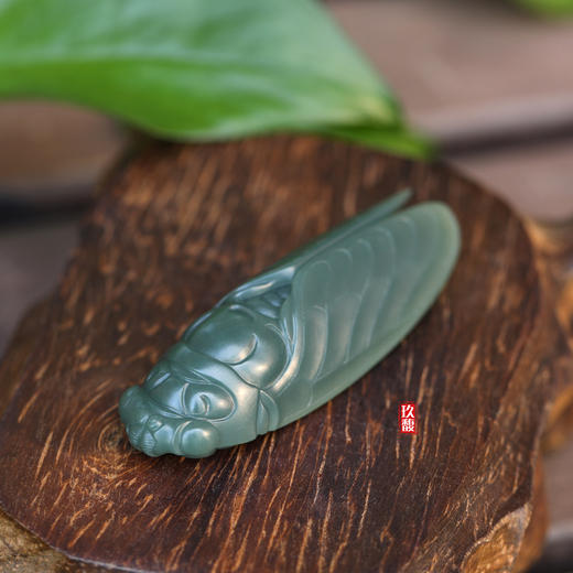 和田玉（青玉）籽料挂件--蝉 商品图5
