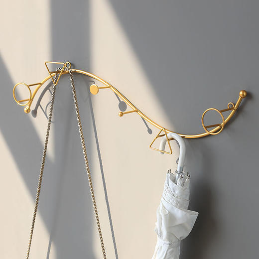 北欧轻奢铁艺挂钩钥匙挂架进门口创意玄关墙面上收纳置物衣架装饰 商品图0
