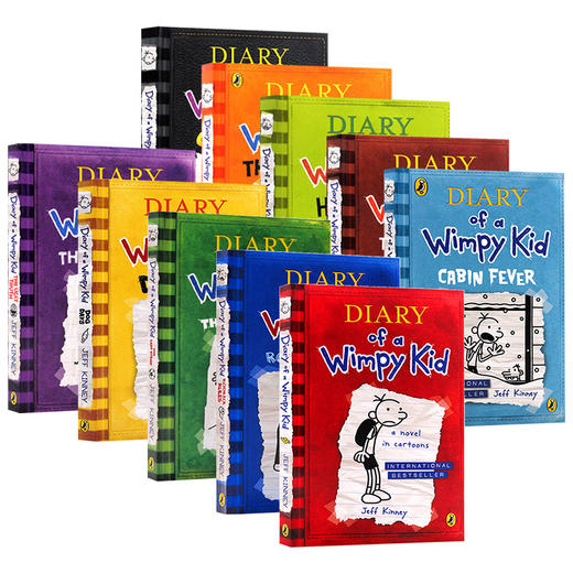 小屁孩日记英文版 英文原版小说全套 Diary of a Wimpy Kid 1-10册 课外读物章节书 英语幽默儿童漫画 美国初中小学生故事书 商品图1