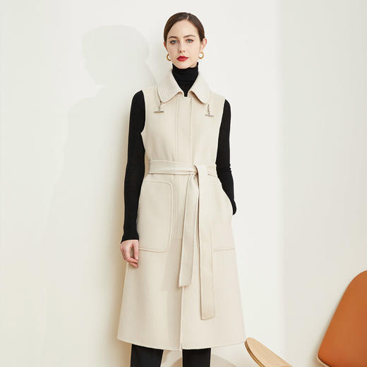 LD930斯尔丽[两件套]瑟俪2021秋冬新款可脱卸长袖外套高品质羊毛大衣 商品图2