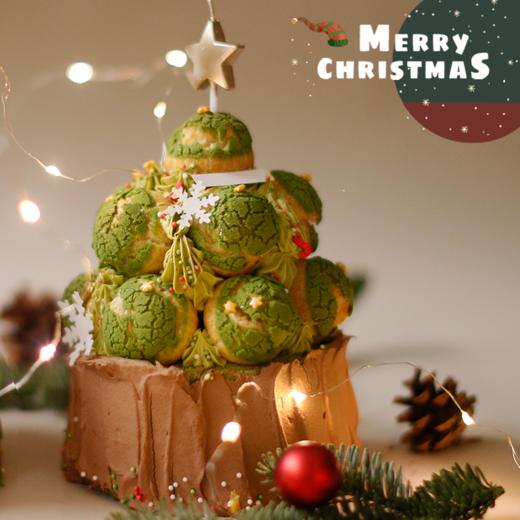 1月1日下架！「草莓泡芙圣诞树」抹茶栗子蛋糕 商品图0