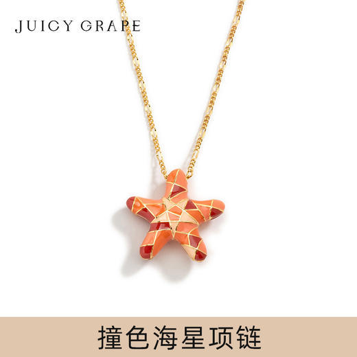 Juicy Grape毛衣链长款2021年新款撞色立体海星简约百搭网红同款项链女复古潮 商品图5