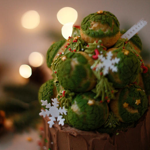 1月1日下架！「草莓泡芙圣诞树」抹茶栗子蛋糕 商品图6