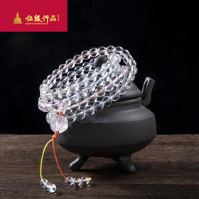 五彩绳白水晶念珠
