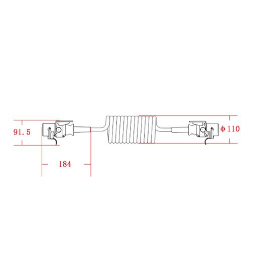 ABS螺旋电源线 ISO7638主挂连接线5芯5P24V 积架宝威641001（包邮） 商品图1