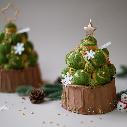 1月1日下架！「草莓泡芙圣诞树」抹茶栗子蛋糕 商品图7