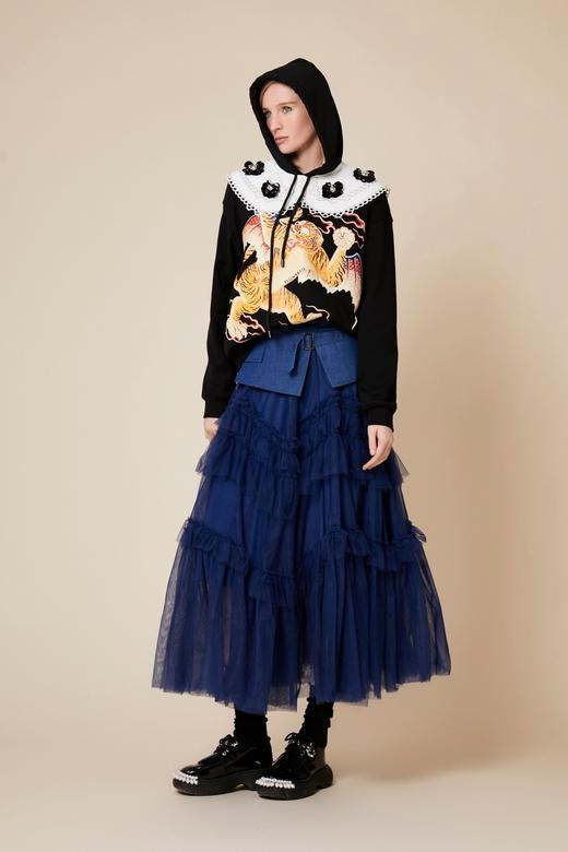 如虎添翼黑色连帽卫衣 商品图2