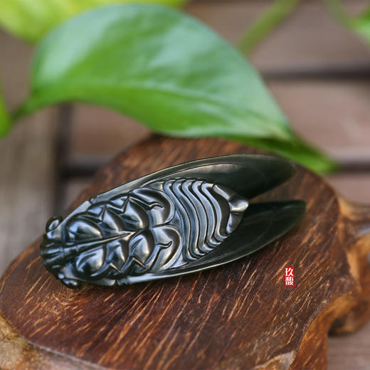 和田玉（青玉）籽料挂件--蝉 商品图4