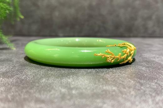 【御珠宫坊·传承系列】金镶碧玉手镯54mm 商品图8