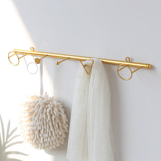 北欧轻奢铁艺挂钩钥匙挂架进门口创意玄关墙面上收纳置物衣架装饰 商品图1