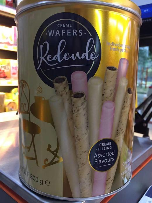 瑞丹多牌什锦味威化卷心酥（红罐，金罐）800克 商品图1