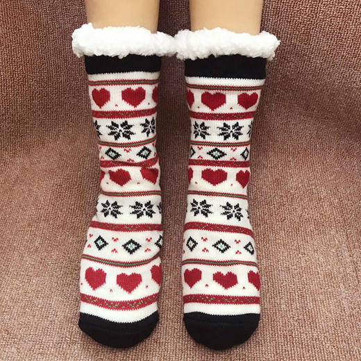 特厚地板袜大人毛线袜产后加厚秋冬季保暖家居孕妇女睡眠月子袜 商品图9