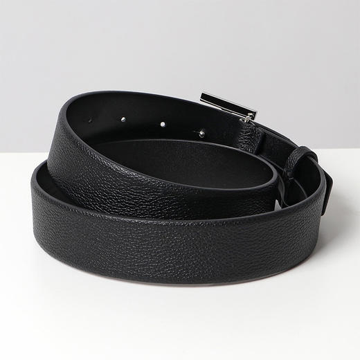 BURBERRY 博柏利 TB专属标识图案粒纹皮革腰带 男士腰带 黑色 8046542 A1189 商品图1