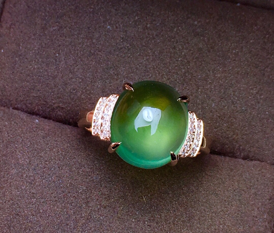 9ct 天然葡萄石戒指