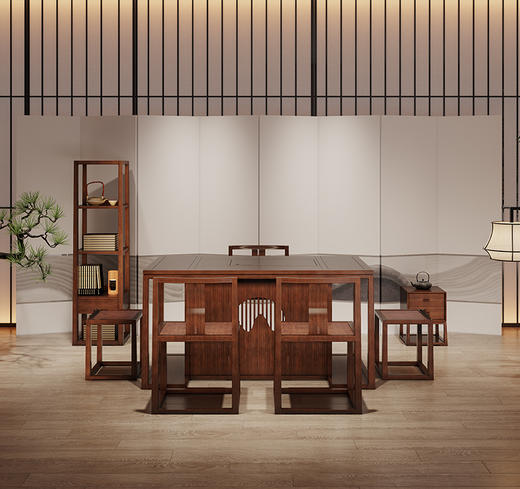 祥福  锦绣山河办公茶桌套装  库存需线下核实 请咨询后再下单 快递发到付 商品图1