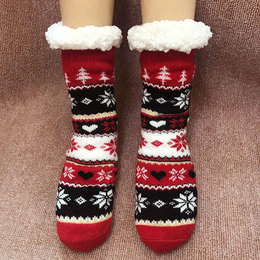 特厚地板袜大人毛线袜产后加厚秋冬季保暖家居孕妇女睡眠月子袜 商品图8