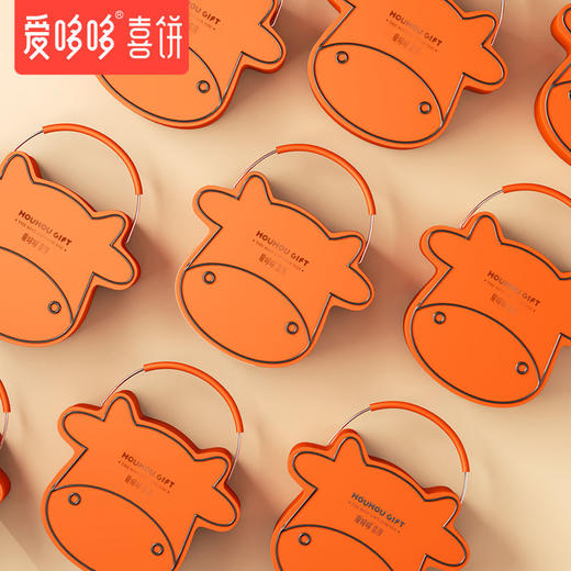 爱哆哆喜饼牛宝宝诞生周岁回礼铁盒满月百日宴伴手礼出生喜蛋礼盒 商品图1