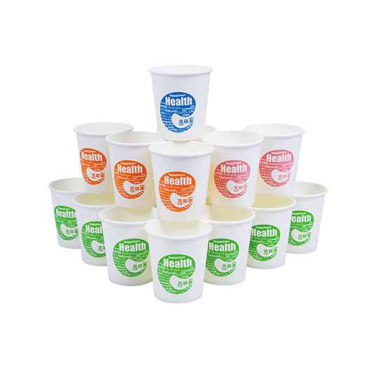 克林莱韩国一次性纸杯100只装 多彩纸杯 200ml 商品图2