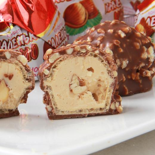 俄罗斯进口斯拉夫slavyanka榛子巧克力奶罐糖500g结婚喜糖零食 商品图1