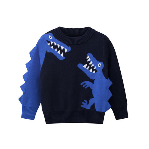 【优选面料 透气舒适】27kids品牌童装秋装新款2021 A类纯棉儿童毛衣男宝宝针织衫 商品图4