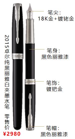 派克2015卓尔墨水笔商务生日礼物男士高档 商品图10