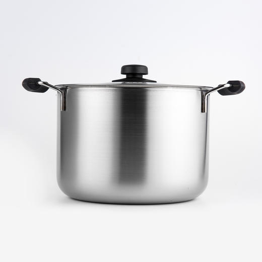 日本原产YOSHIKAWA燃气电磁炉用不锈钢深型双柄锅 商品图2