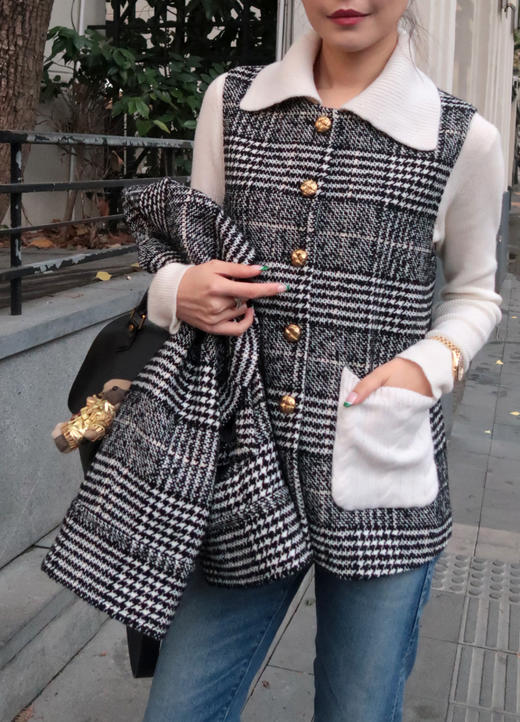 Maison Covet 粗花呢可脱卸大衣 商品图7