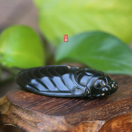 和田玉（青玉）籽料挂件--蝉 商品图1