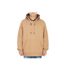 【二】BURBERRY 博柏利 格纹棉质混纺连帽衫 男士卫衣 卡其色 8045006 A1420