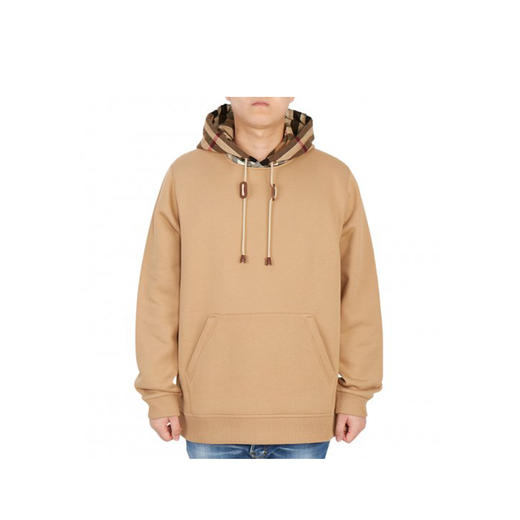 【二】BURBERRY 博柏利 格纹棉质混纺连帽衫 男士卫衣 卡其色 8045006 A1420 商品图0