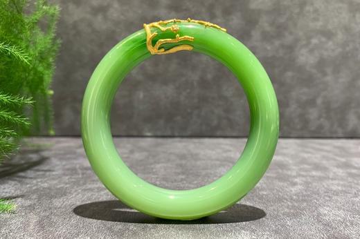 【御珠宫坊·传承系列】金镶碧玉手镯54mm 商品图3