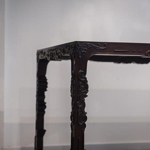 红木浮雕螭龙纹四面平大画桌 商品图1