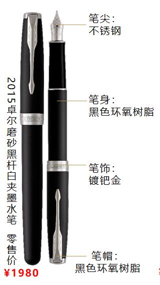派克2015卓尔墨水笔商务生日礼物男士高档 商品图8