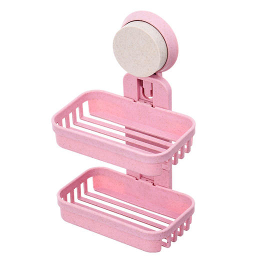 传枫 浴室香皂置物架肥皂收纳盒免打孔双层（颜色随机） CF-2026 商品图3