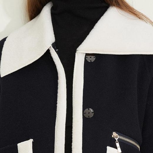 LH9X3斯尔丽瑟俪(斯尔丽高端)大口袋双面呢短款女式大衣外套 商品图4