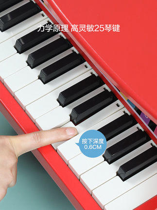 铭塔木制小钢琴25键/30键机械可弹奏钢琴 商品图4