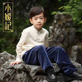 【非质量问题不退换】小嫒记男童秋冬新款中国风衬衫-谷风