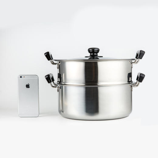 日本原产YOSHIKAWA燃气电磁炉两用不锈钢两层蒸锅 商品图2