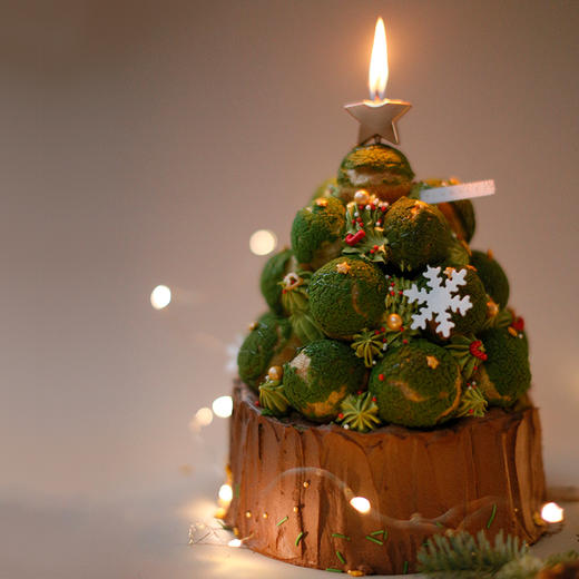 1月1日下架！「草莓泡芙圣诞树」抹茶栗子蛋糕 商品图5