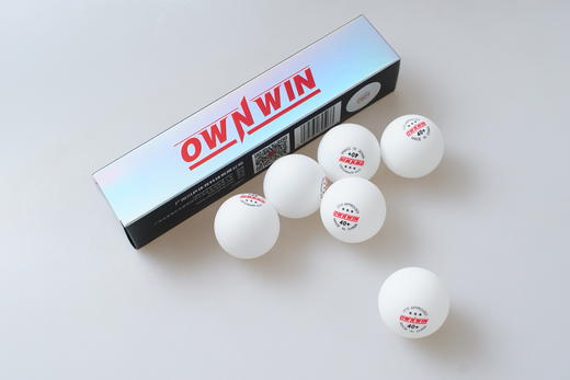 OWNWIN澳悠 乒乓球 新材料40+三星无缝乒乓球 方盒5个装 商品图4