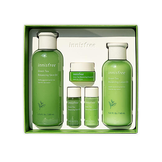 韩国悦诗风吟INNISFREE 绿茶精萃保湿平衡水乳 两件套 水乳套盒 商品图0