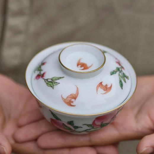 徐窑·粉彩桃系列 | 传自400年徐家窑，采珍贵原矿料手绘而成，寓福寿绵绵 商品图3