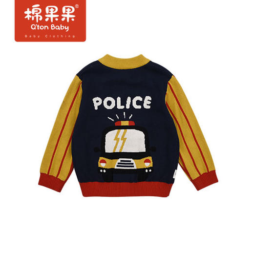 商场同款棉果果春季男童纯棉线提花对开毛衣M112161522066 商品图2